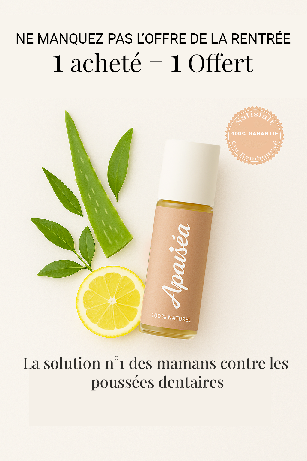 Roll-on Bébé – Soulagement naturel de la douleur